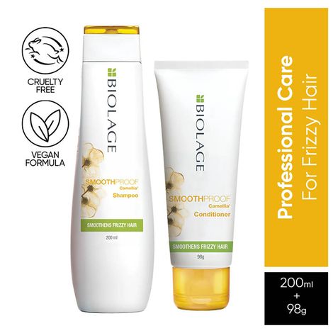 Buy Biolage Smoothproof Smoothing Shampoo + Smoothproof Conditioner | For Frizzy Hair (200 ml + 98 gm)-Purplle