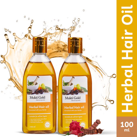Buy Axiom Mukti Gold Herbal Hair Oil 100 ml (Pack of 2) 200 g-Purplle