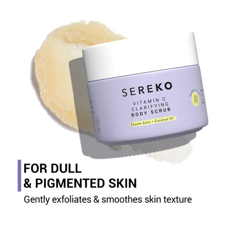 Buy SEREKO Vitamin C Clarifying Body Scrub With Vitamin C & Epsom Salts Scrub Remove Dirt & Dead Skin from Neck , Knees, Elbows & Hand - 100 gm-Purplle