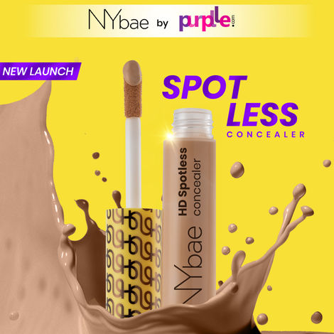 Buy NY Bae HD Spotless Concealer - Vanilla 02 | Lightweight Foundation | Contour | Glowing Korean Skin | Medium Coverage | Matte Finish (12g)-Purplle