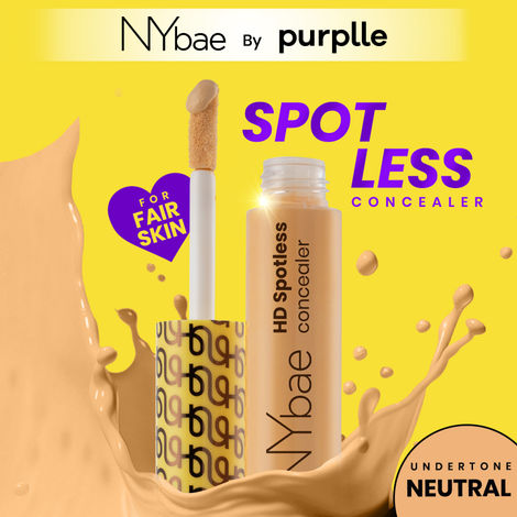 Buy NY Bae HD Spotless Concealer - Vanilla 02 (11 gm) | Lightweight Foundation | Contour | Glowing Korean Skin | Medium Coverage | Matte Finish-Purplle