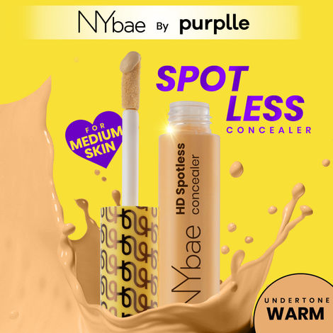 Buy NY Bae HD Spotless Concealer - Golden 04 (11 gm) | Lightweight Foundation | Contour | Glowing Korean Skin | Medium Coverage | Matte Finish-Purplle