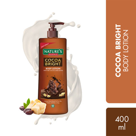 Buy Nature's Essence Cocoa Bright Body Lotion with Pure Cocoa & Shea Butter, 400 ml-Purplle