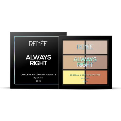 Buy RENEE Always Right Conceal & Contour Palette 15 gm, Multi-purpose Palette, Adds Depth & Sculpts Features, High Coverage & Blendable Bormula, Lightweight & Smooth Texture-Purplle