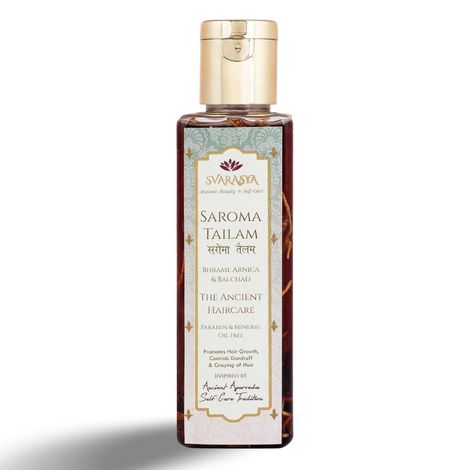 Buy Svarasya Saroma Tailam Herbs Infused Ayurvedic Hair Oil (Paraben And Mineral Oil Free) With Natural Ingredients (Oil, 100 ml)-Purplle