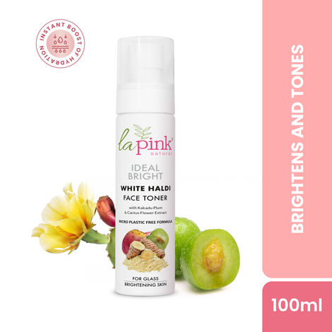 Buy La Pink Ideal Bright Face Toner with 100% Microplastic Free Formula for Glass Brightening, Lightening, Evens Skin Tone For All Skin Types | 100 ml-Purplle