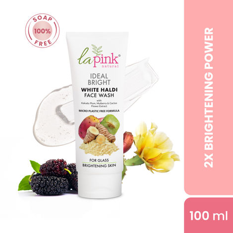 Buy La Pink Ideal Bright Face Wash with 100% Microplastic Free Formula for Glass Brightening, Lightening, Evens Skin Tone for All Skin Types | 100 ml-Purplle