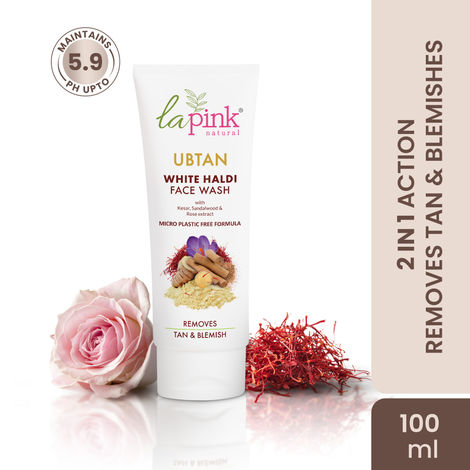 Buy La Pink Ubtan White Haldi Face Wash with 100% Microplastic Free Formula for Blemish, Pigmentation, Dark Spot & Tan Removal | All Skin Types | 100 ml-Purplle
