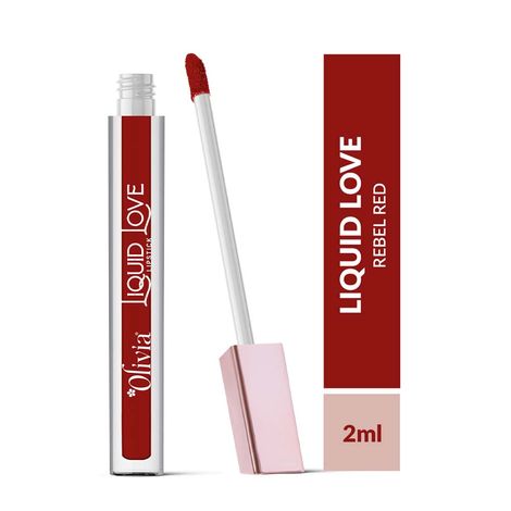 Buy Olivia Liquid Love LipstickRebel Red 5 - 2 ml-Purplle