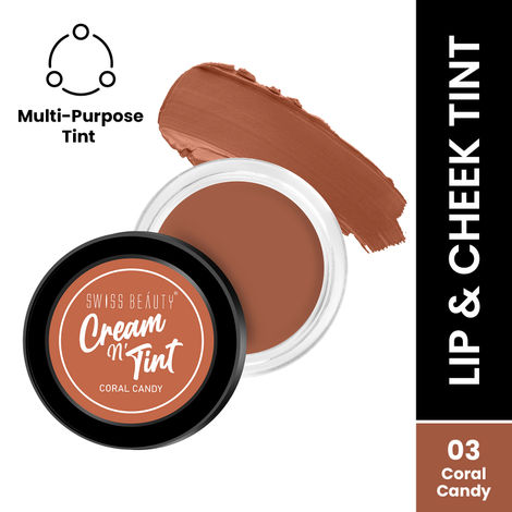 Buy Swiss Beauty Lip & Cheek Cream SB-308-03 Coral Candy 8 gm-Purplle