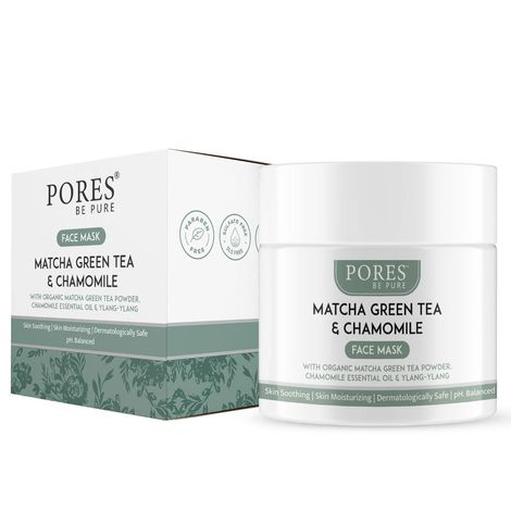 Buy PORES Be Pure Matcha Green Tea Clay Face Mask | Glowing, Soothing & Moisturizing Skin for Women Men -100 G-Purplle