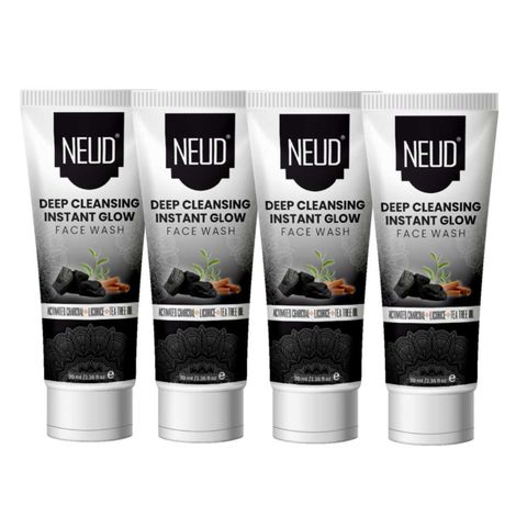 Buy NEUD Deep Cleansing Instant Glow Face Wash for Men and Women - 4 Packs (70ml Each)-Purplle