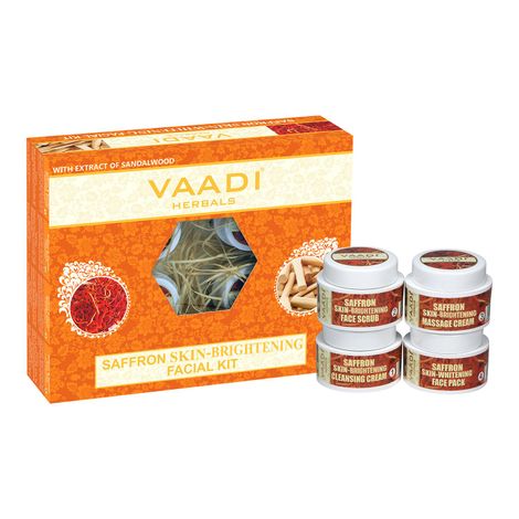 Buy Vaadi Herbals Saffron Skin-Whitening Facial Kit With Sandalwood Extract (70 ml)-Purplle