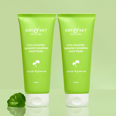 Buy Dot & Key Cica 2% Salicylic Acid Anti Acne Face Wash - Pack of 2-Purplle
