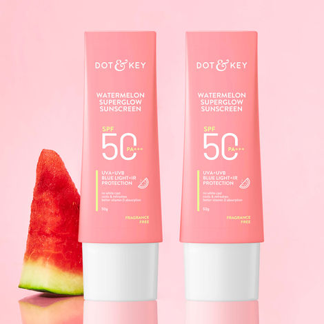 Buy Dot & Key Bestselling Watermelon SPF 50 PA+++ Cooling Sunscreen Duo-Purplle
