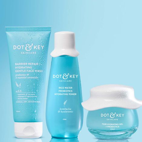 Buy Dot & Key Hydration CTM kit - 280g | Face Cleanser, Toner, Moisturizer - Combo of 3-Purplle