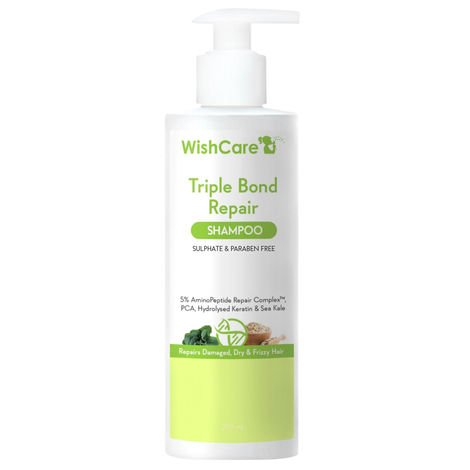 Buy WishCare Triple Bond Repair Shampoo - 5% AminoPeptide Complex & PCA - Repairs Damaged Dry & Frizzy Hair 250 ml-Purplle
