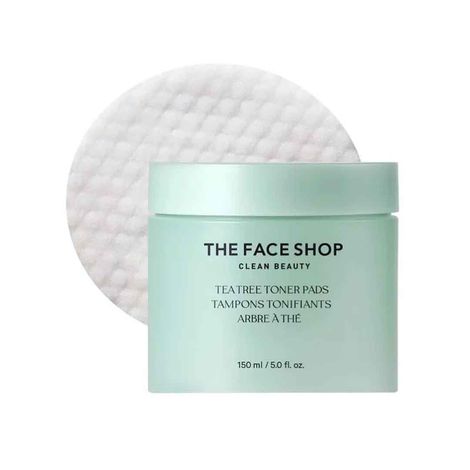 Buy The Face Shop Tea Tree Toner Pads With AHA, Ip- BHA, PHA & Hyaluronic Acid, For Acne & Oily Skin 150ml-Purplle