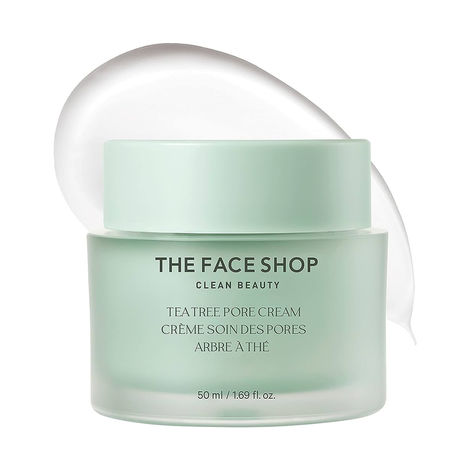 Buy The Face Shop Tea Tree Pore Cream with IP- BHA, PHA & Hyaluronic Acid, ideal moisturizer for pore care, acne prone & sensitive skin 50 ml-Purplle