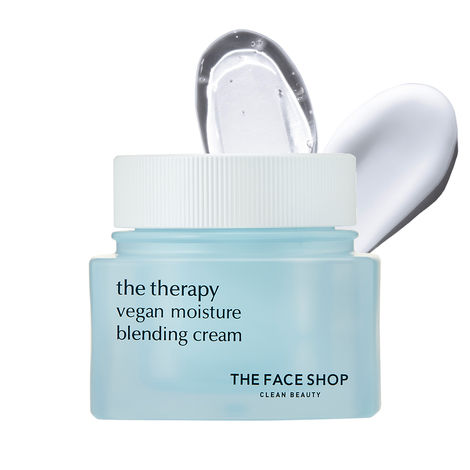 Buy The Face Shop The Therapy Vegan Moisture Blending Cream with 48Hr Hydration, Lightweight gel & cream based hydration moisturizer 60 ml-Purplle