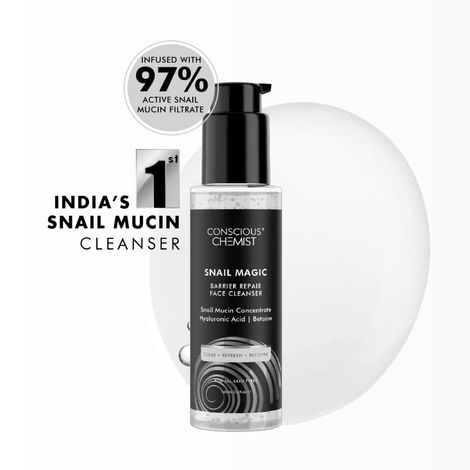 Buy Conscious Chemist Snail Magic Barrier Repair Face Cleanser | 100 ml | Cleanser for Face for Women & Men, Low pH Gel with Korean Snail Mucin Concentrate, Hyaluronic Acid & Betaine, All Skin Types - Snail Magic-Purplle