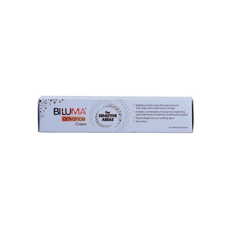 Buy Biluma Advance Sensitive areas brightening cream for even skin tone and glow | Soothes sensitive skin - 25 gm-Purplle