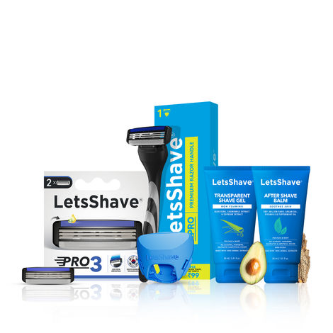 Buy LetsShave Pro 3 Mini Value Set - Pack of 3-Purplle