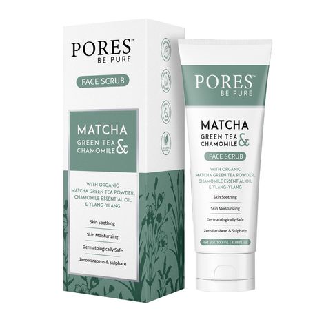 Buy PORES Be Pure Matcha Green Tea Gel Face Scrub | Exfoliate, Remove Impurities & Detox Skin | Gentle Exfoliation For Men and Women - 100 Ml-Purplle