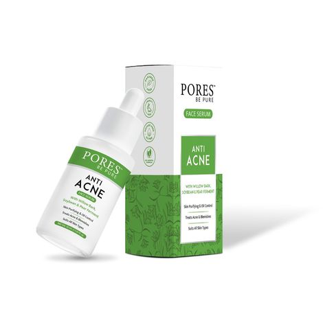 Buy PORES Be Pure Anti Acne Face Serum For Acne & Acne Marks | Spot Treatment Face Serum for Oily Skin & Acne Prone Skin for Men & Women - 30 mL-Purplle