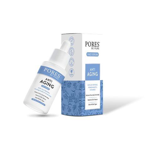 Buy PORES Be Pure Anti Aging Face Serum Reduces Fine Lines & Wrinkles Promotes Smoother & Brighter Skin | Anti Aging Serum for Women & Men | All Skin Type | Fragrance Free - 30mL-Purplle