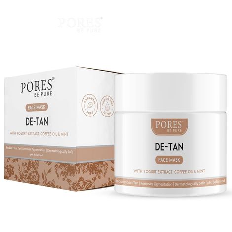 Buy PORES Be Pure De-Tan Face Mask For Radiant Glow, Remove Pigmentation | Tan Removal Face Pack For ALL Skin Types - 100 G-Purplle