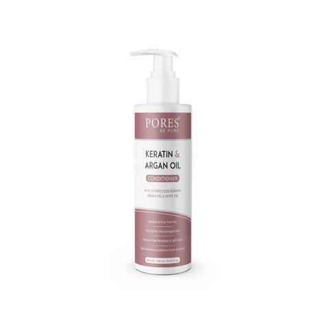 Buy PORES Be Pure Keratin Hair Conditioner with Argan Oil & Olive Oil for Dry, Frizzy & Tangle Free Hairs | Soft, Smooth & Shiny Deep Conditioner for Women & Men - 250 Ml-Purplle