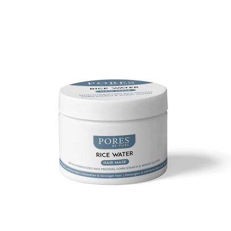 Buy PORES Be Pure Rice Water Hair Mask With Hydrolysed Rice Protein, Corn Starch & Wheat Gluten for Strong & Tangle Free Hairs | Soft, Smooth & Shiny Masque For Women & Men | Chemical Free - 200 gm-Purplle