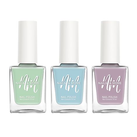 Buy NAILS & MORE: Enhance Your Style with Long Lasting in Peak Green - Light Blue - Gray Violet Set of 3-Purplle