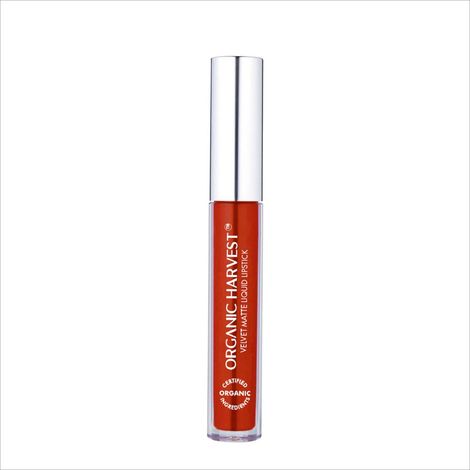 Buy Organic Harvest Velvet Matte Liquid Lipstick - Tomato Red, 2.6 ml-Purplle