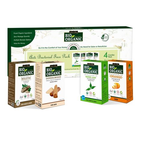 Buy Indus Valley Bio Organic Anti Bacterial Face Pack DIY Kit Gift pack-Purplle