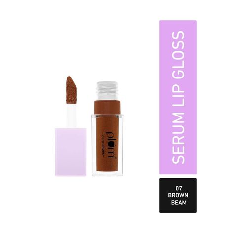 Buy Plum Keep It Glossy Serum Lip Gloss | Luminous Finish | Highly Pigmented | 07 Brown Beam-Purplle