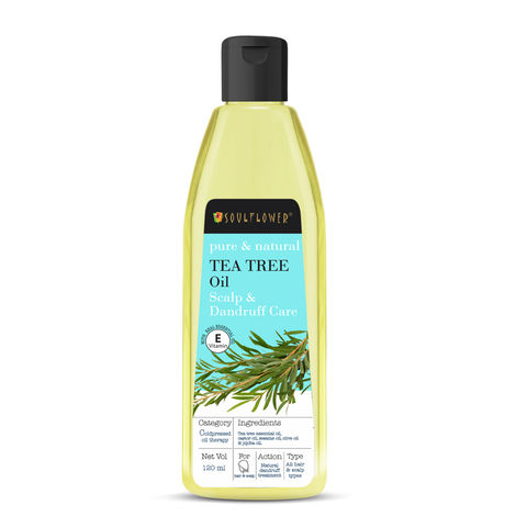 Buy Soulflower Tea Tree Scalp and Anti Dandruff Hair Oil 120 ml-Purplle
