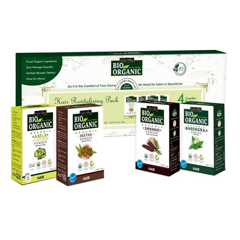 Buy Indus Valley Bio Organic Hair Revitalising DIY Kit Gift pack 30gm+30gm+30gm+30gm-Purplle