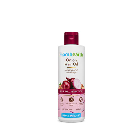Buy Mamaearth Onion Hair Oil with Onion & Redensyl for Hair Fall Control - 200 ml-Purplle
