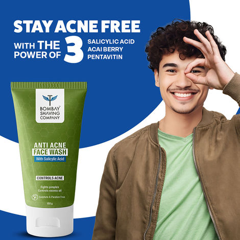 Buy Bombay Shaving Company Anti Acne Face Wash | 150g-Purplle