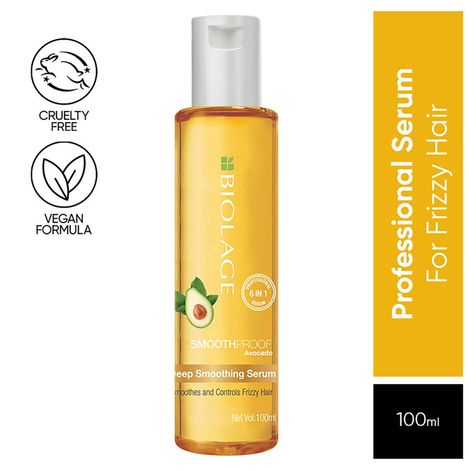 Buy BIOLAGE Smoothproof 6-in1 Deep Smoothening Serum | Paraben free|Controls frizz, Smoothens rough ends and adds instant shine| For Frizzy Hair | 100 ml-Purplle
