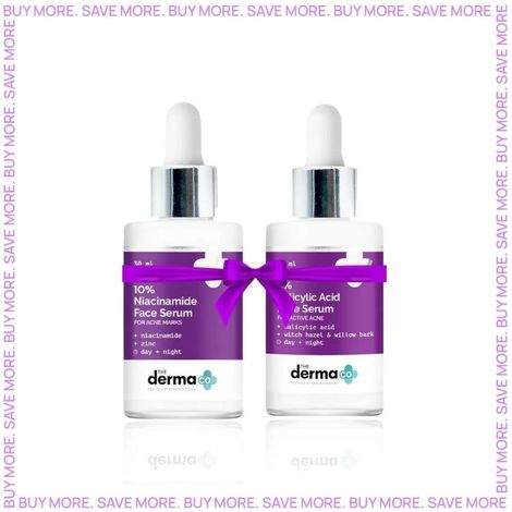 Buy The Derma co. 10% Niacinamide Face Serum for Acne Marks + The Derma co.2% Salicylic Acid Face Serum for Active Acne Marks - Combo of 2-Purplle