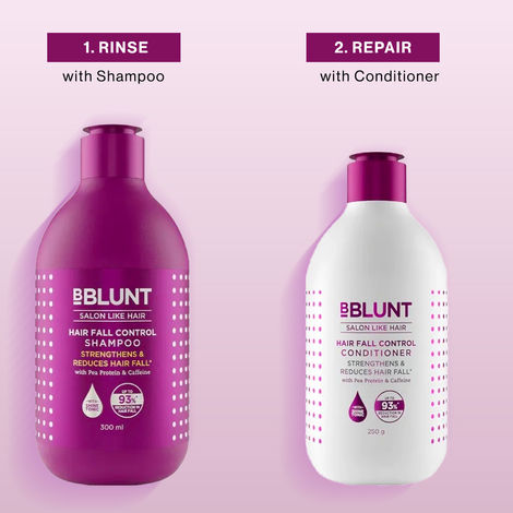 Buy BBLUNT Hair fall Control shampoo (300ml) & conditioner (250g) Combo-Purplle