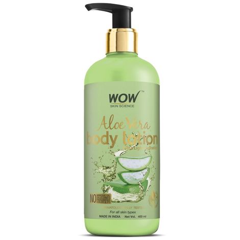 Buy WOW Skin Science Aloe Vera with lactic acid Body Lotion - No Mineral Oil, Parabens (400 ml)-Purplle