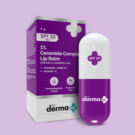 Buy The Derma Co. 1% Ceramide Complex Lip Balm with Ceramides & Vitamin E, SPF 30 PA++ for Dry & Chapped Lips - 4g-Purplle