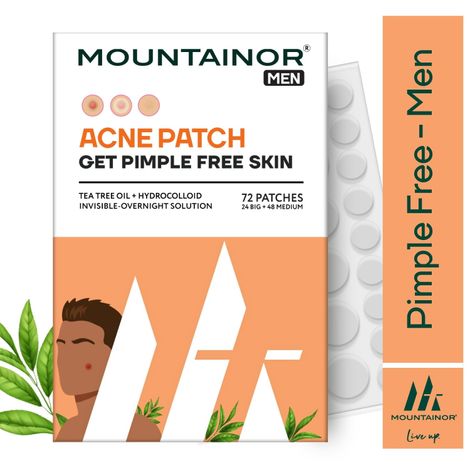 Buy Mountainor Acne Pimple Patch - Tea Tree Oil + Hydrocolloid Patches - For Men-Purplle