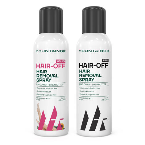 Buy Mountainor Hair Removal Spray For Men & Women 200ml each-Purplle