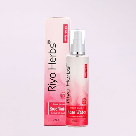 Buy Riyo Herbs Steam Distilled Rose Water Spray for Face, All Skin Types Women & Men - 200 ml-Purplle