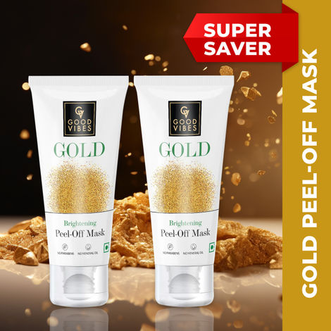 Buy Good Vibes Gold Peel-Off Mask: Reveal Your Best Skin with Every Peel (Pack of 2)-Purplle